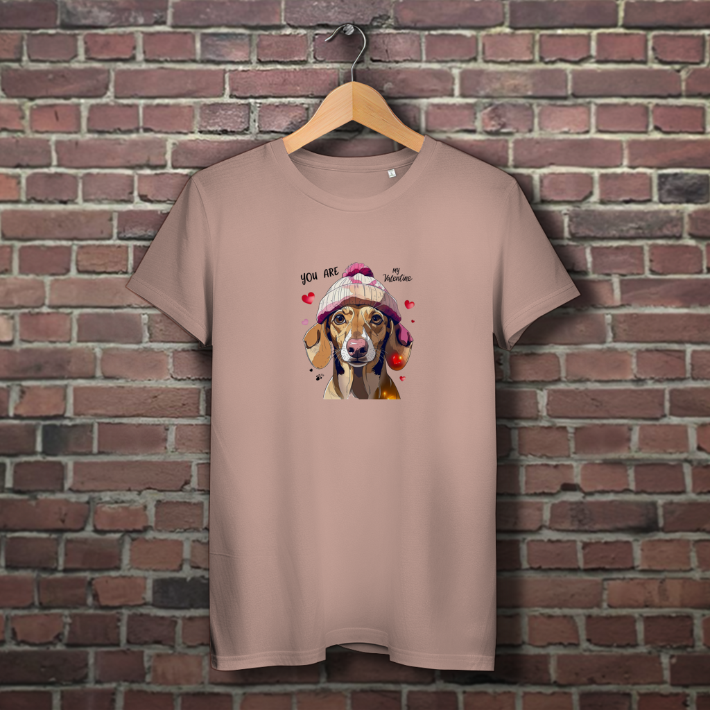 Damen Premium Bio T-Shirt als Valentinstag's Geschenk für Dackel Liebhaber