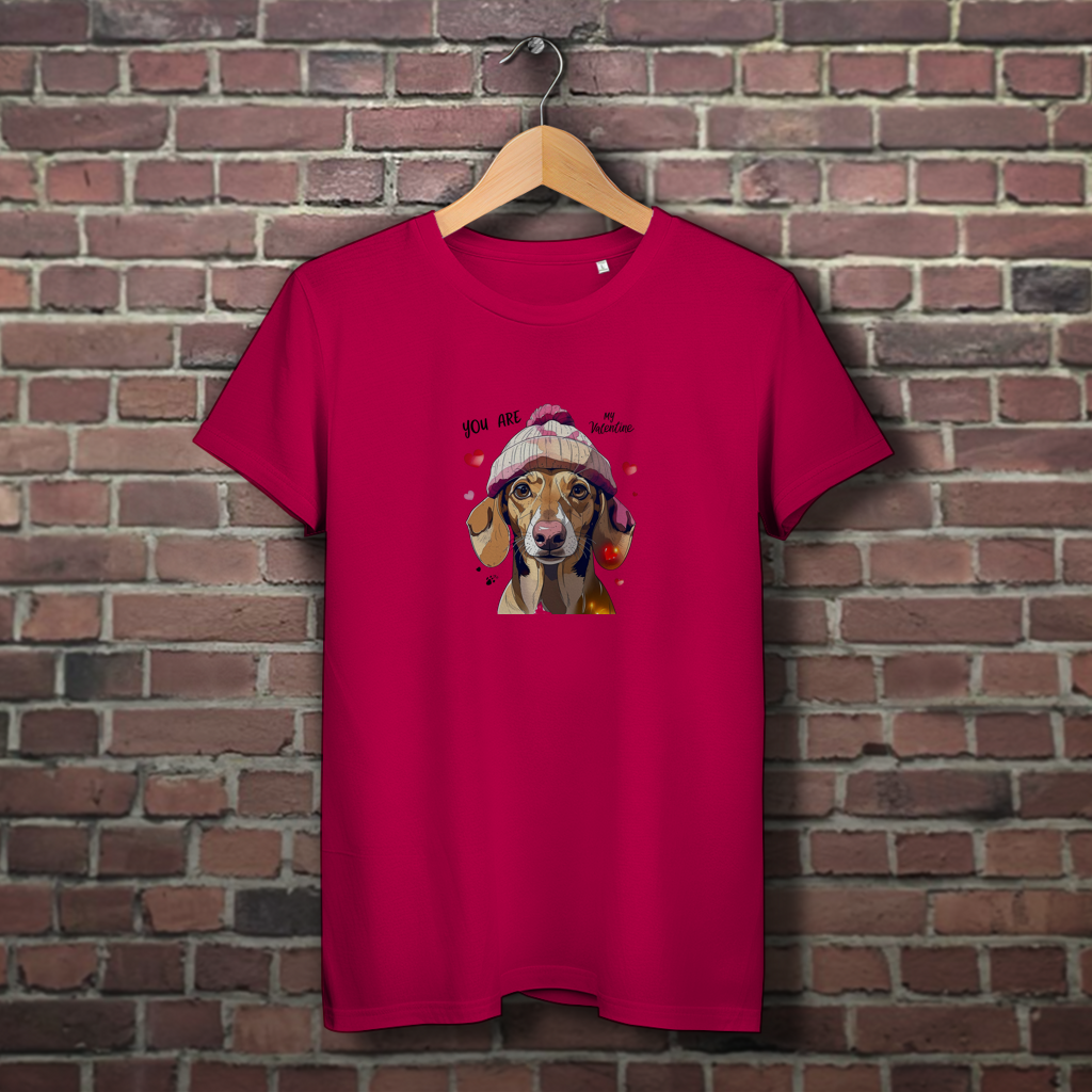Damen Premium Bio T-Shirt als Valentinstag's Geschenk für Dackel Liebhaber