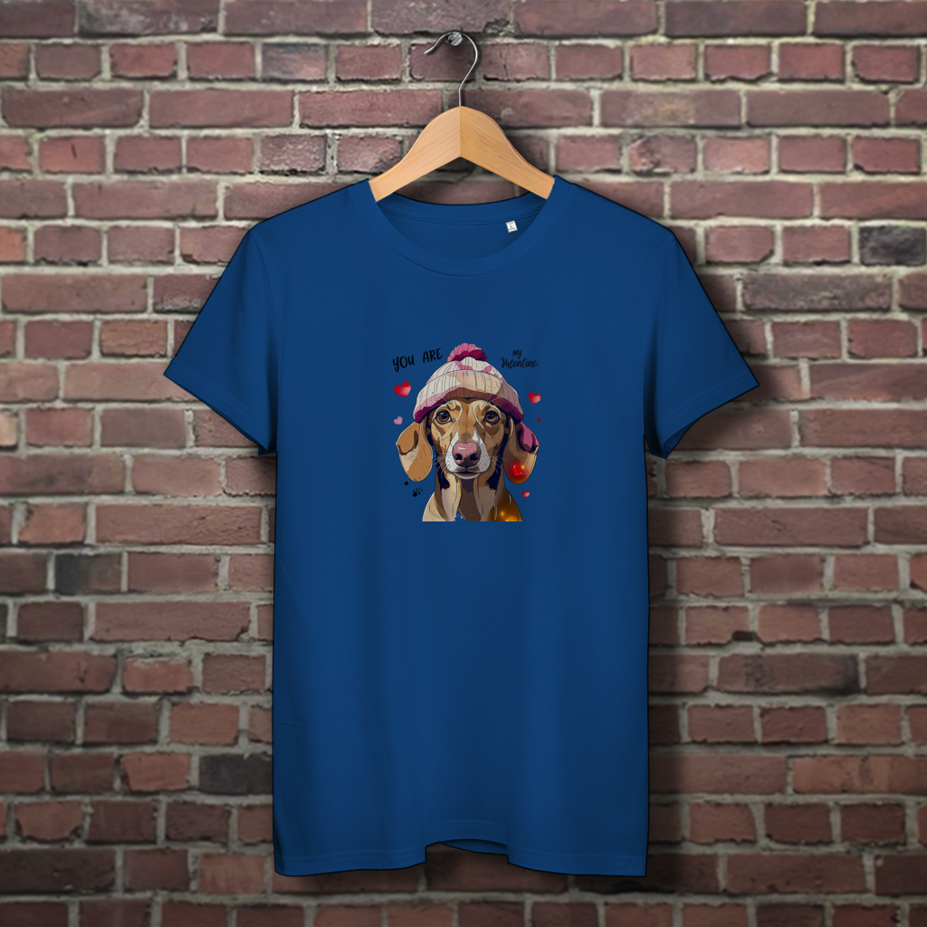 Damen Premium Bio T-Shirt als Valentinstag's Geschenk für Dackel Liebhaber