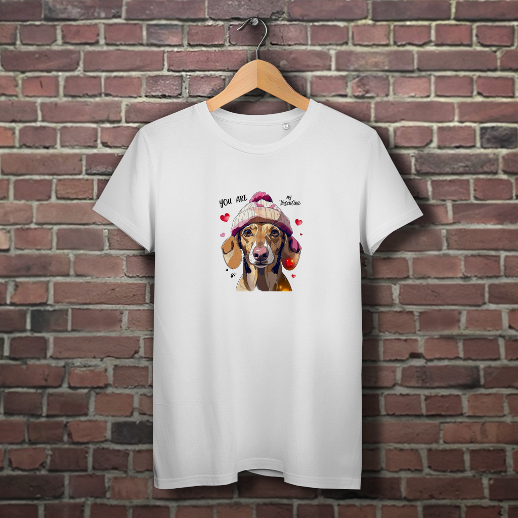 Damen Premium Bio T-Shirt als Valentinstag's Geschenk für Dackel Liebhaber