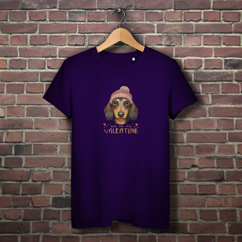 Damen Premium Bio T-Shirt "you are my Valentin"für Dackel Fans und Liebhaber