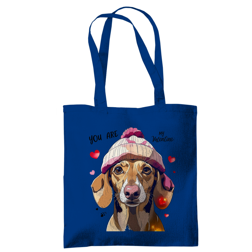 Tote Bag als Geschenkidee für Dackel Fans - Tragetasche als Valentinstag Geschenk
