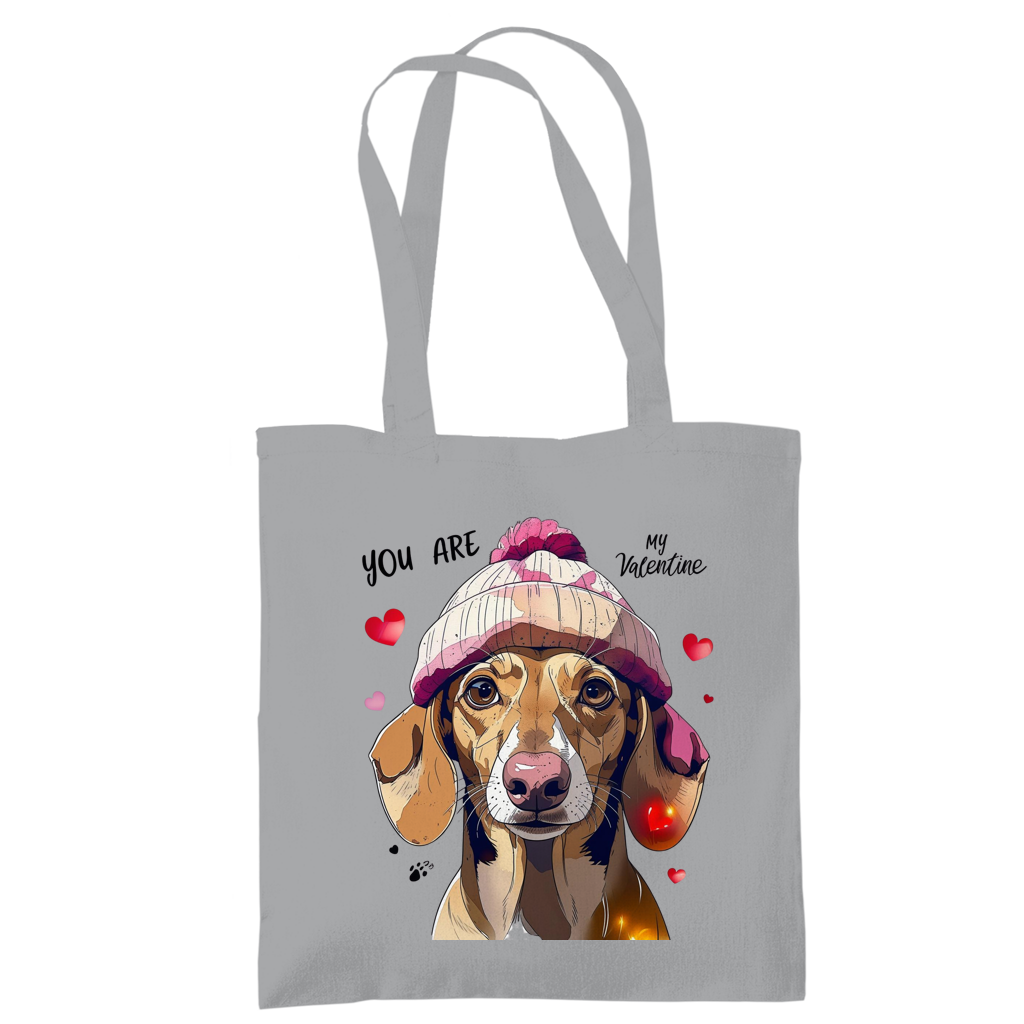 Tote Bag als Geschenkidee für Dackel Fans - Tragetasche als Valentinstag Geschenk