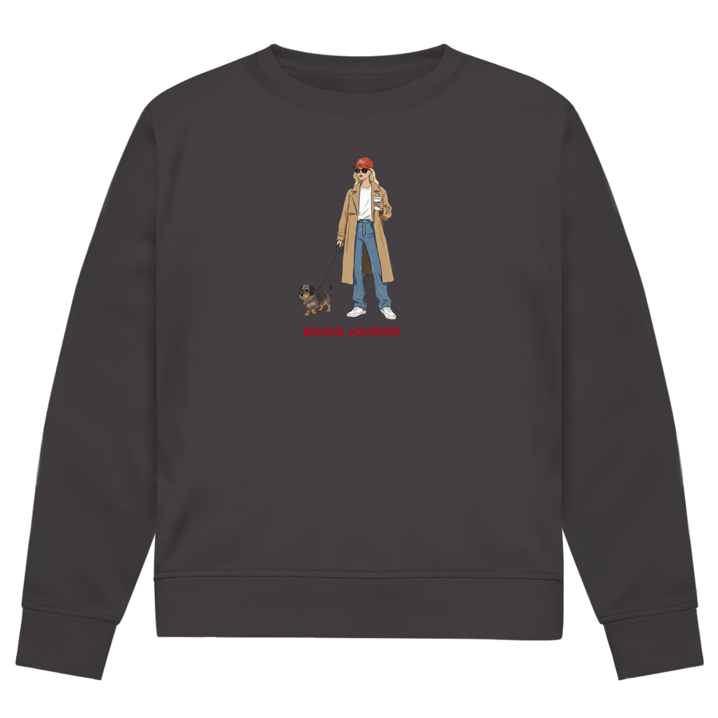 Couture Design Print Sweatshirt mit Dackel Design - Bonne Journée