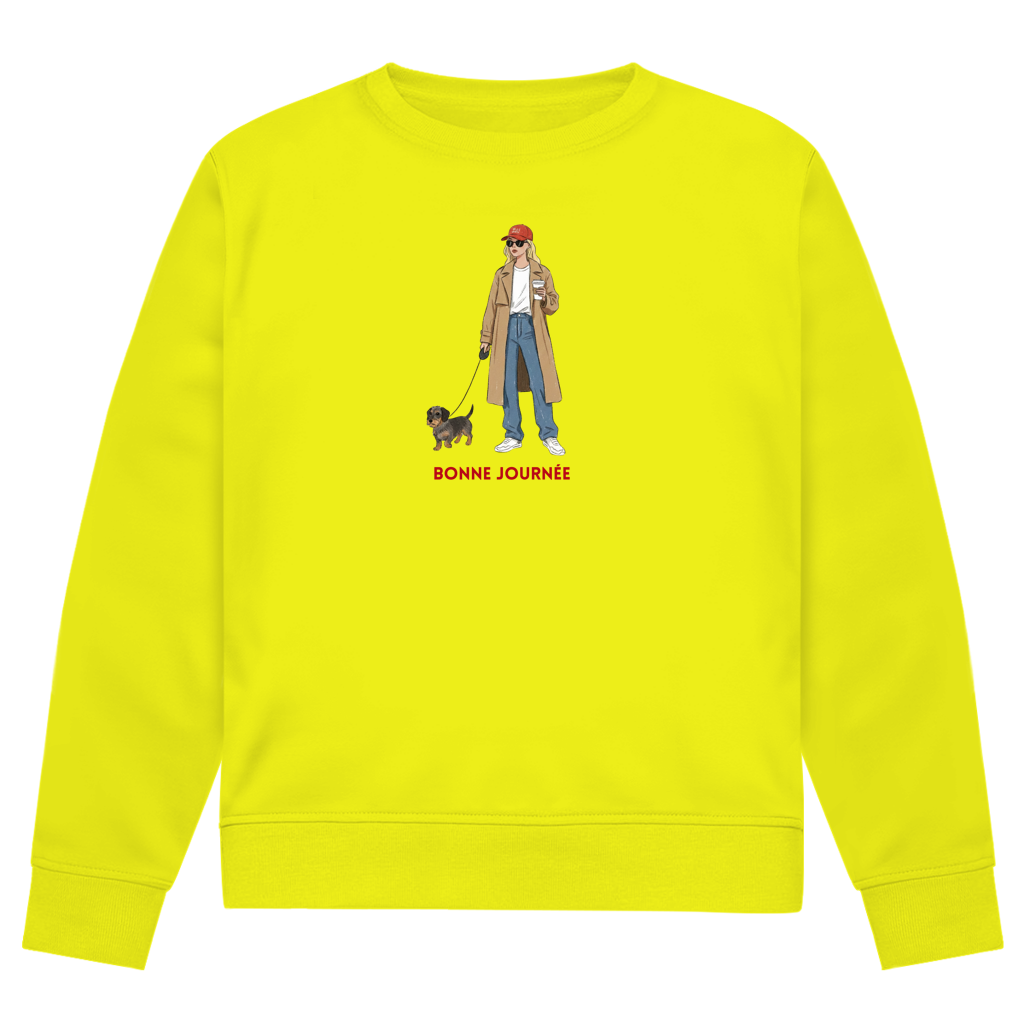 Couture Design Print Sweatshirt mit Dackel Design - Bonne Journée