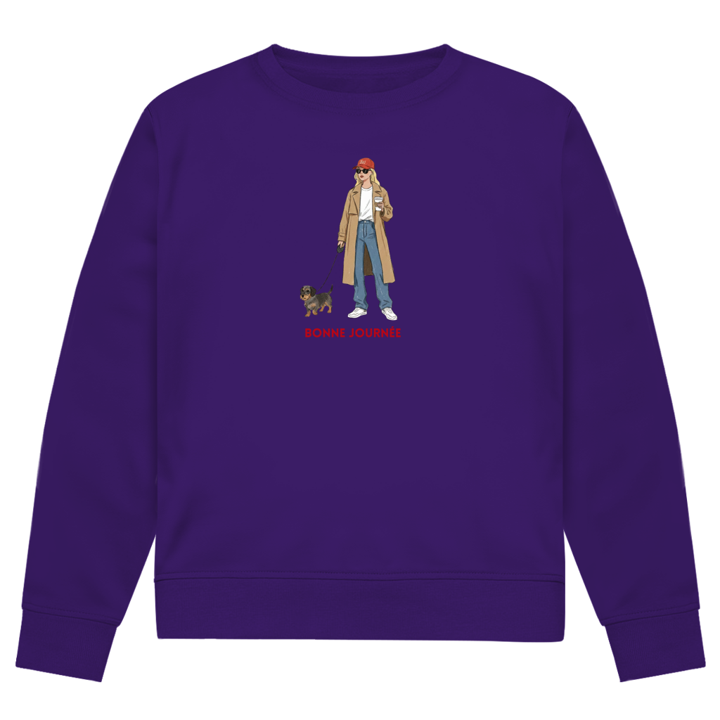 Couture Design Print Sweatshirt mit Dackel Design - Bonne Journée