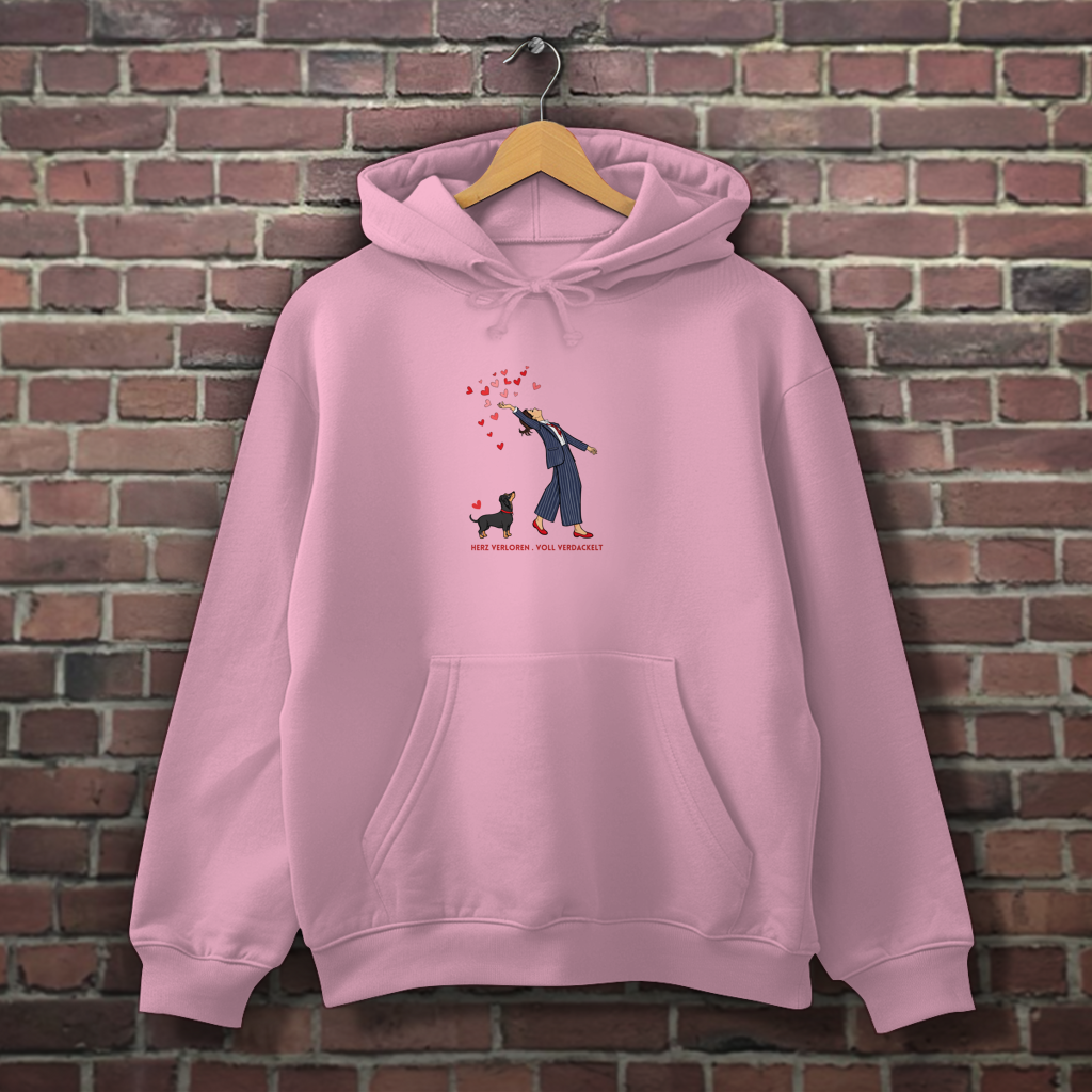 Oversized Bio-Hoodie „Herz verloren . voll verdackelt"