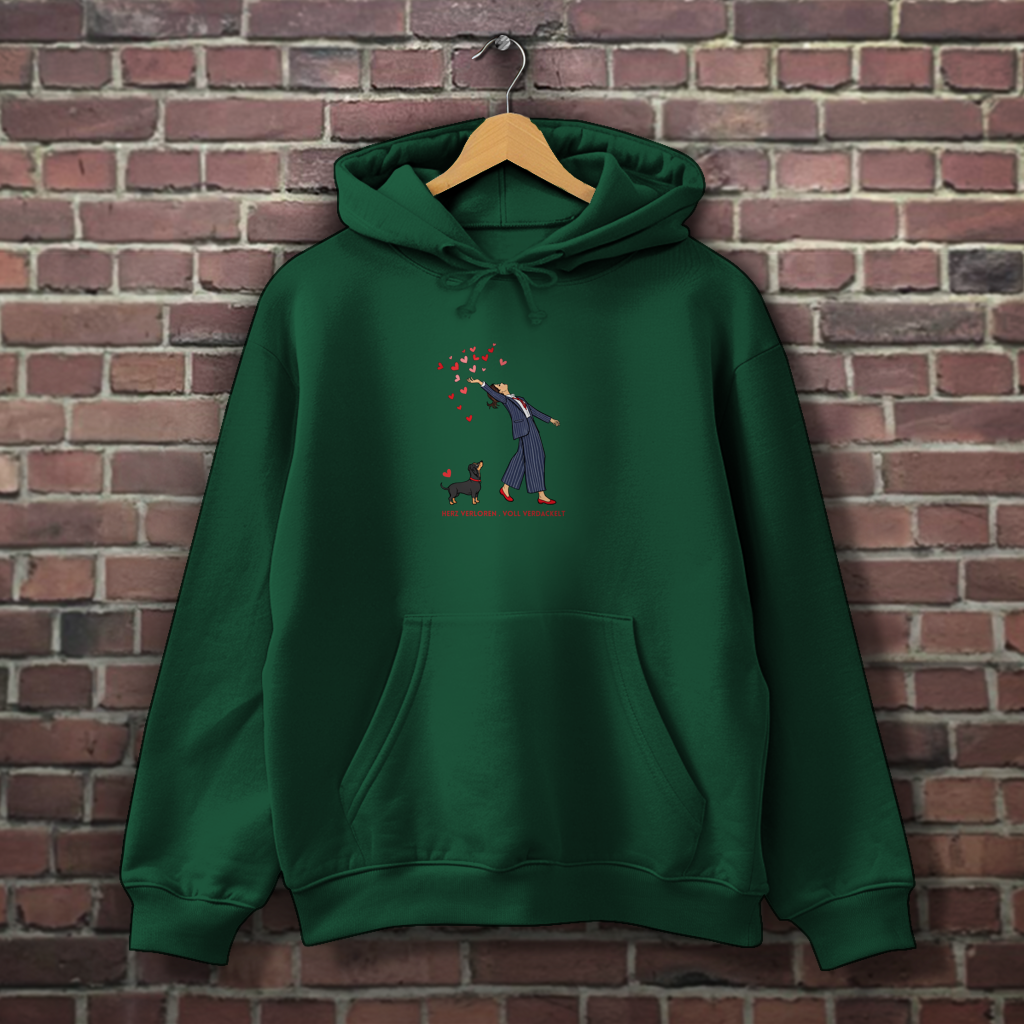 Oversized Bio-Hoodie „Herz verloren . voll verdackelt"