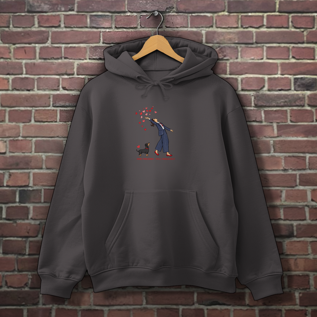 Oversized Bio-Hoodie „Herz verloren . voll verdackelt"