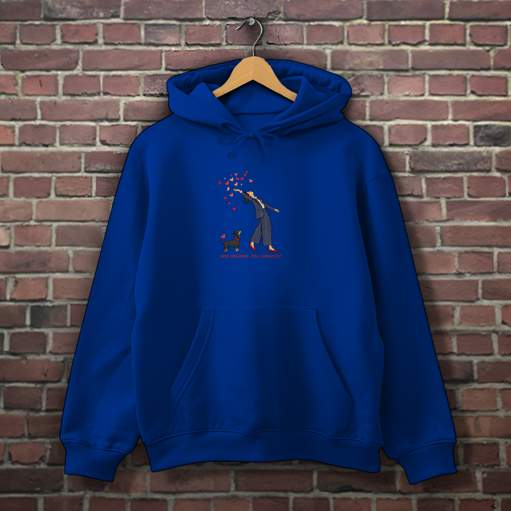 Oversized Bio-Hoodie „Herz verloren . voll verdackelt"
