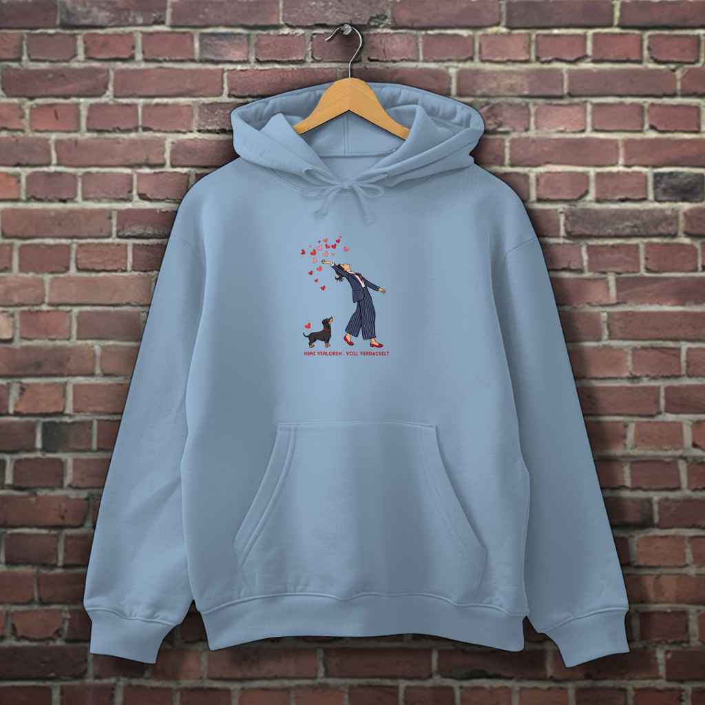 Oversized Bio-Hoodie „Herz verloren . voll verdackelt"