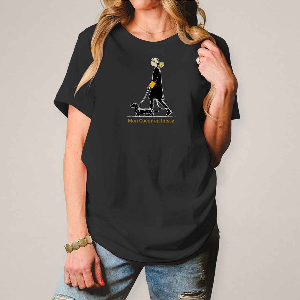 Damen Premium T-Shirt mit Dackel Couture Print