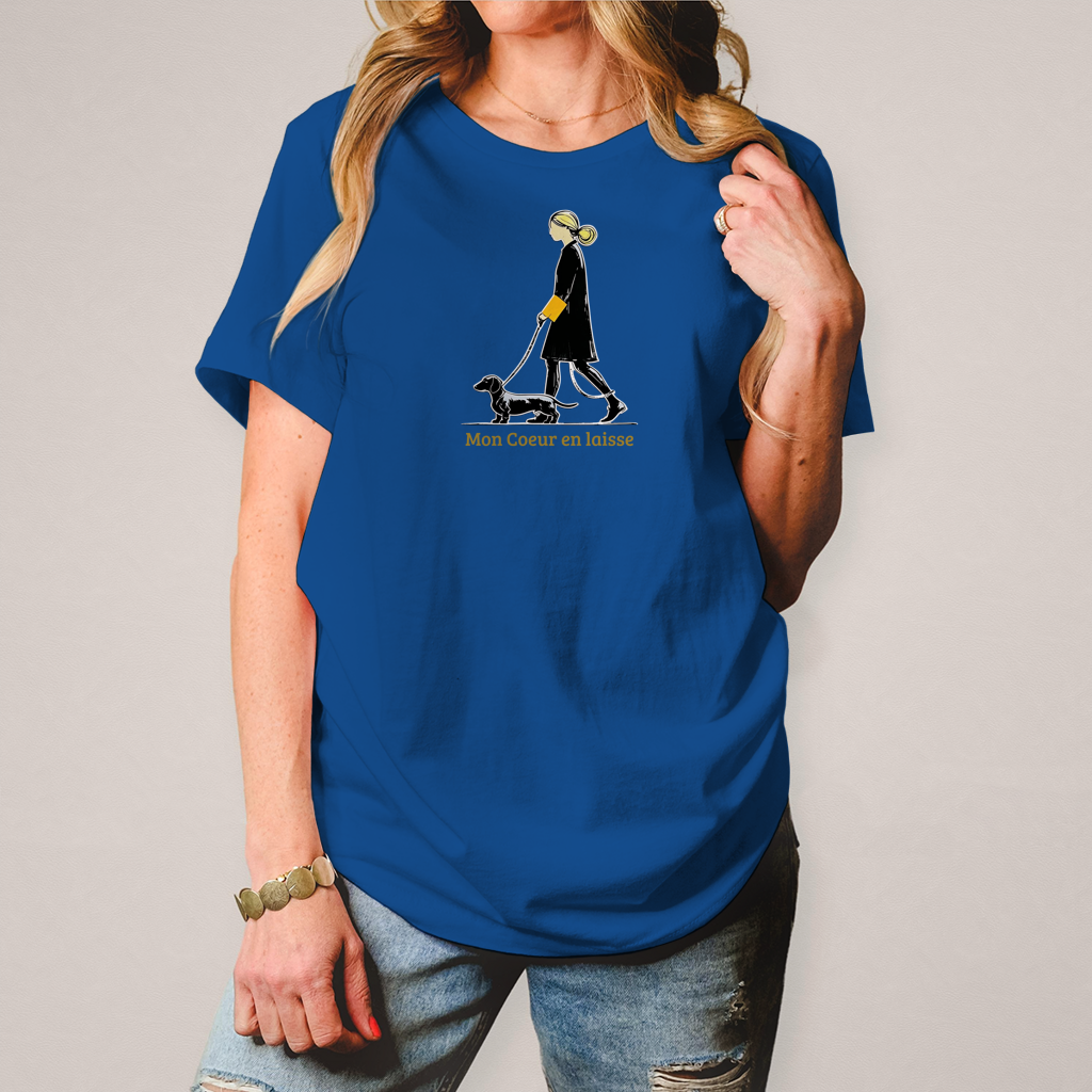 Damen Premium T-Shirt mit Dackel Couture Print