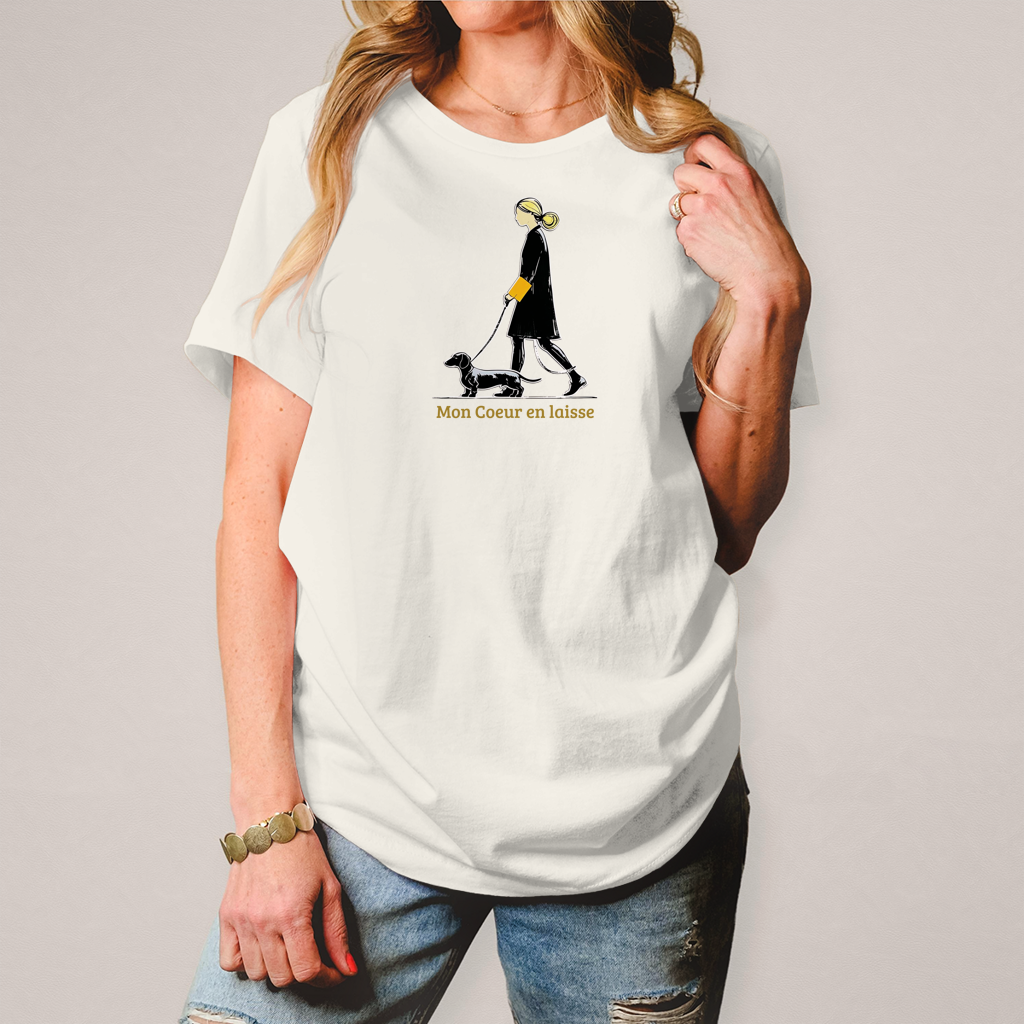 Damen Premium T-Shirt mit Dackel Couture Print