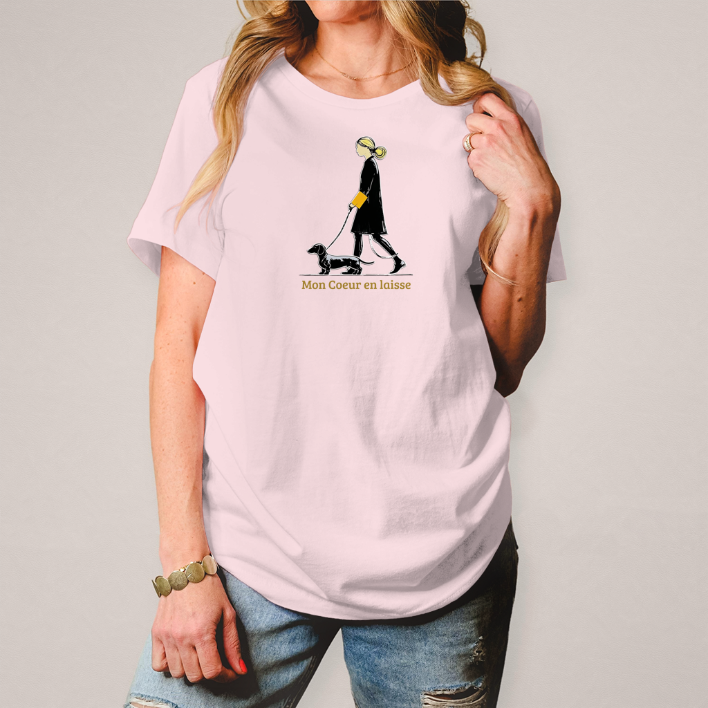 Damen Premium T-Shirt mit Dackel Couture Print