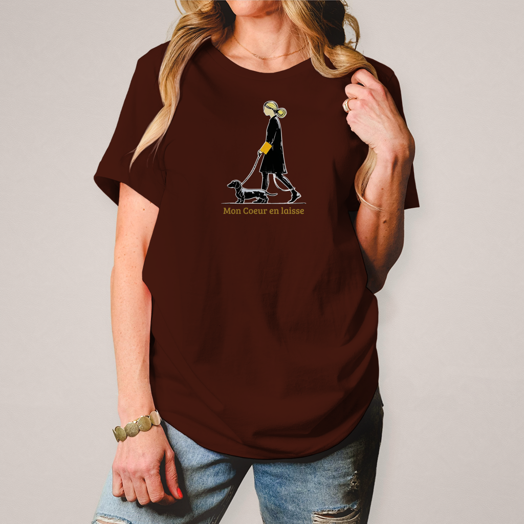 Damen Premium T-Shirt mit Dackel Couture Print