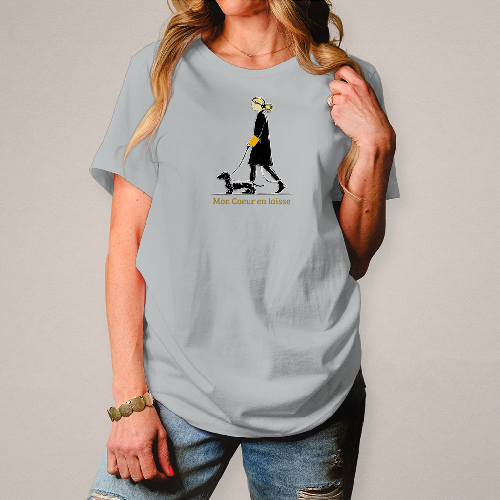 Damen Premium T-Shirt mit Dackel Couture Print