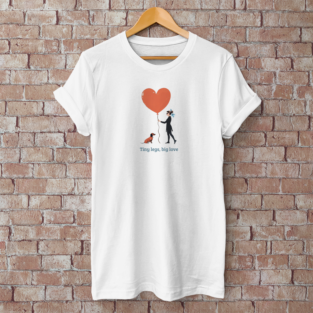 Couture T-Shirt Dackel Design Tiny legs big love