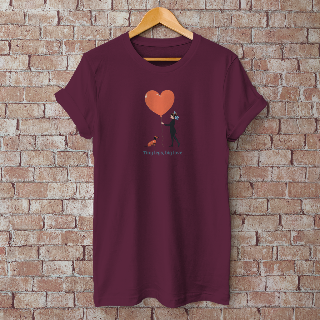 Couture T-Shirt Dackel Design Tiny legs big love