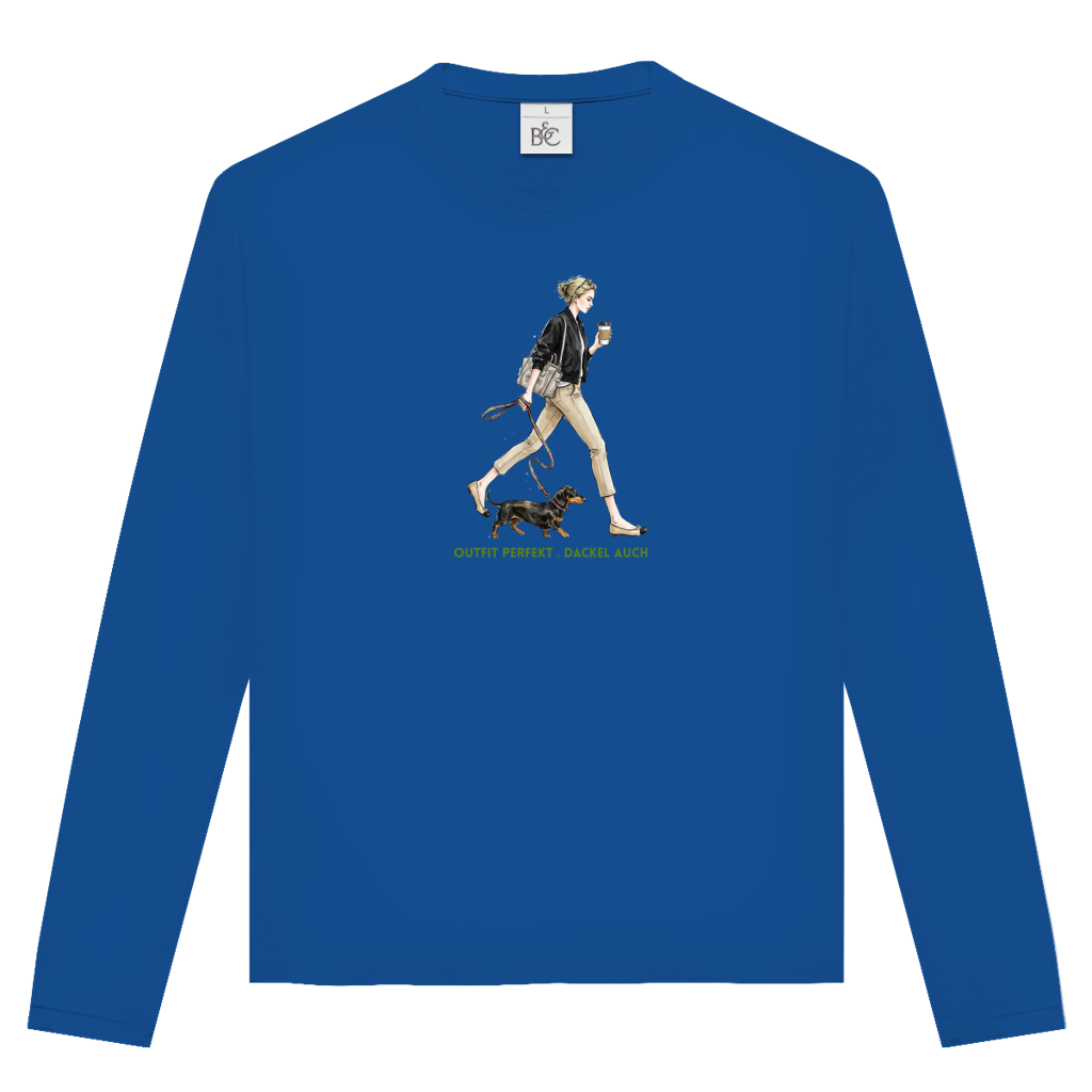 Unisex Langarmshirt Outfit perfekt. Dackel auch