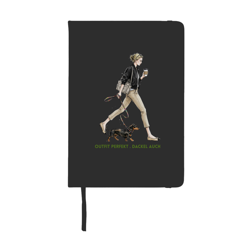 Notizbuch mit Dackel Design - Outfit perfekt.Dackel auch