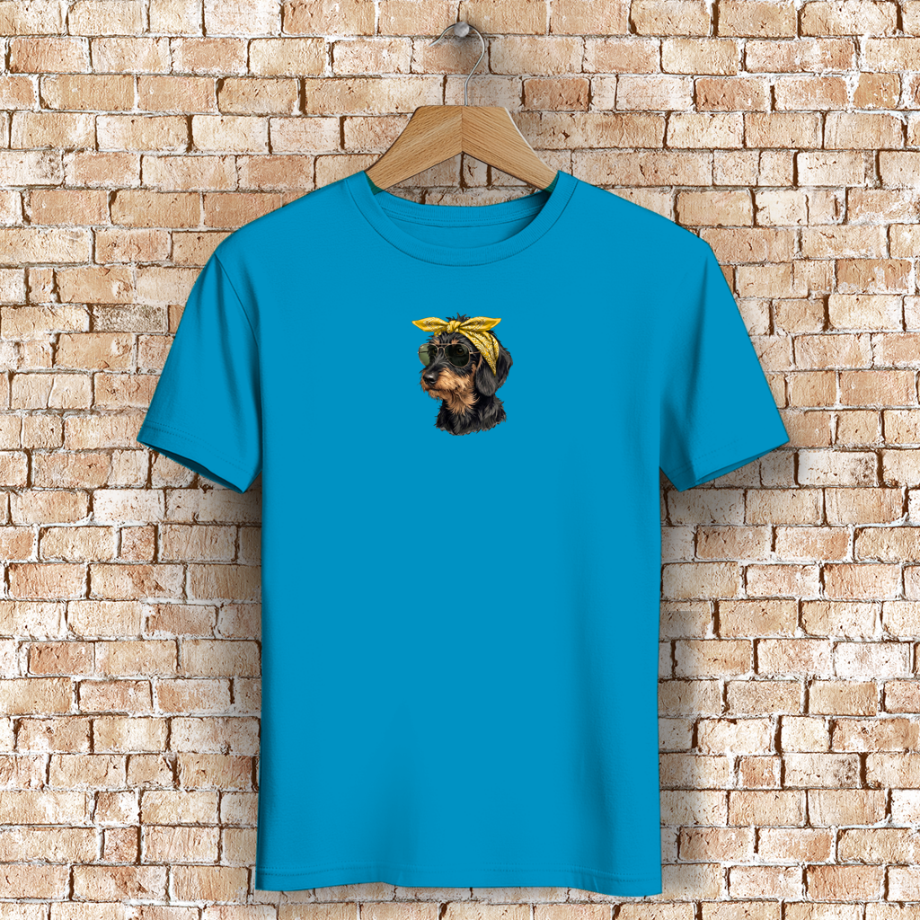 Damen Premium Bio T-Shirt "Weenie Chic Club" Rauhaar Dackel Design