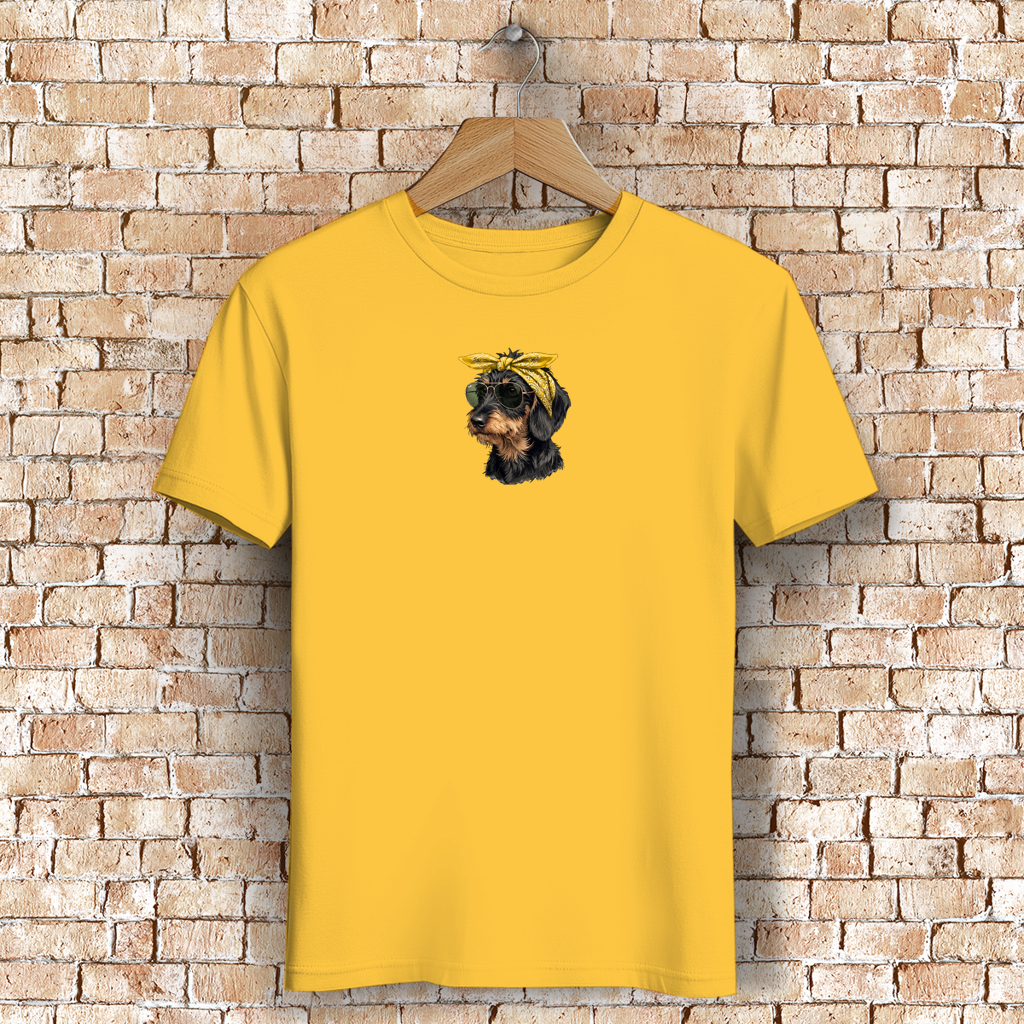 Damen Premium Bio T-Shirt "Weenie Chic Club" Rauhaar Dackel Design