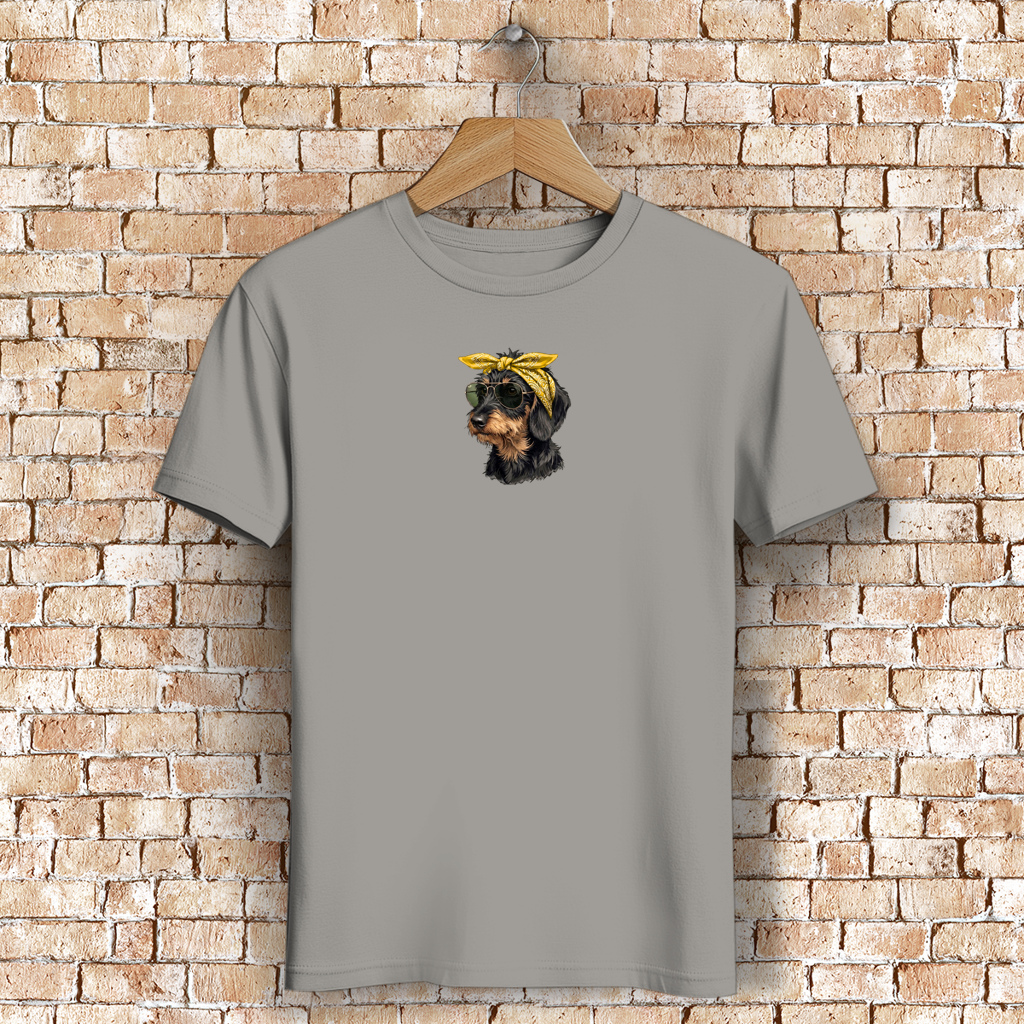 Damen Premium Bio T-Shirt "Weenie Chic Club" Rauhaar Dackel Design