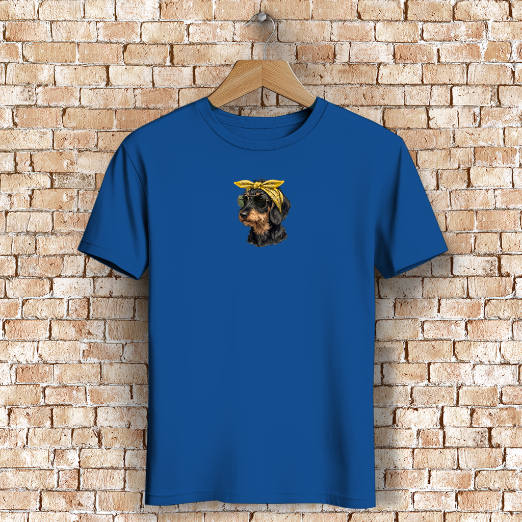 Damen Premium Bio T-Shirt "Weenie Chic Club" Rauhaar Dackel Design
