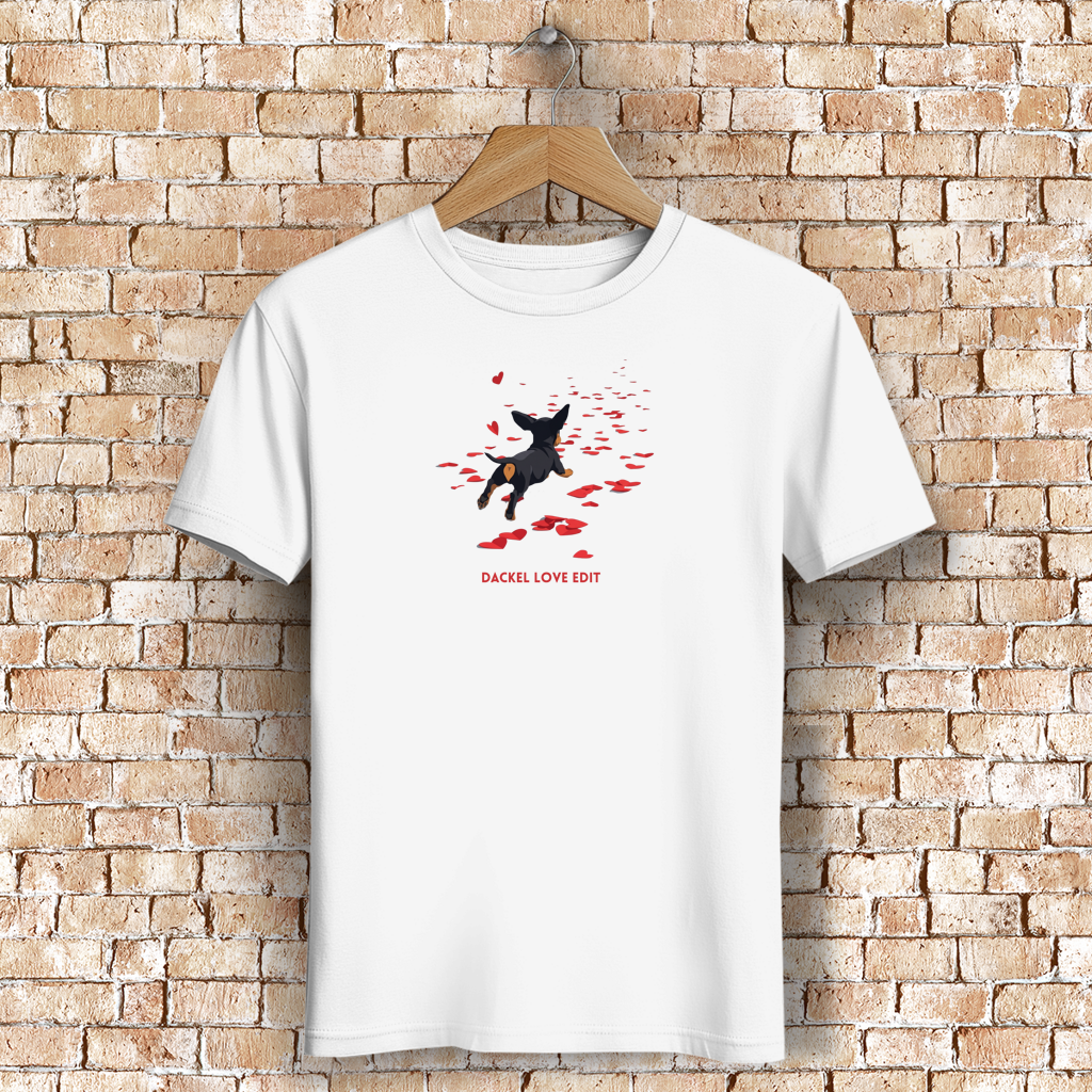 Damen Premium Bio T-Shirt Dackel Love Edit