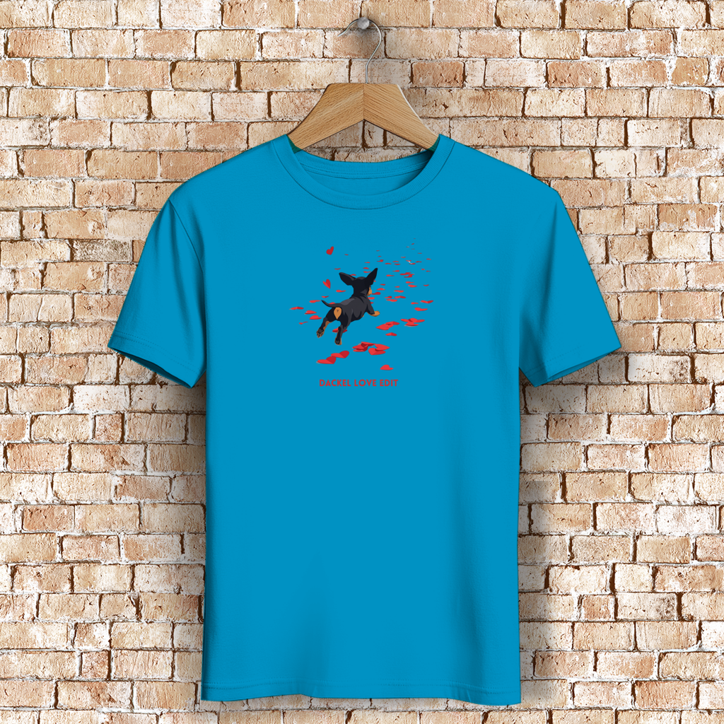 Damen Premium Bio T-Shirt Dackel Love Edit