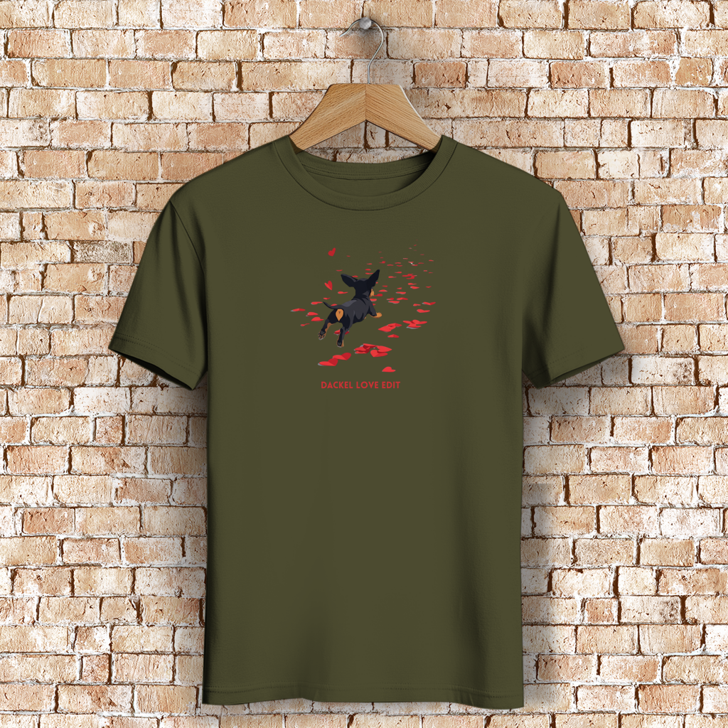 Damen Premium Bio T-Shirt Dackel Love Edit