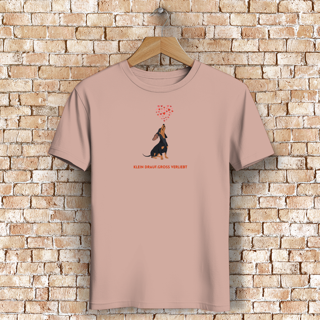 Damen Premium Bio T-Shirt Dackel Love Edit