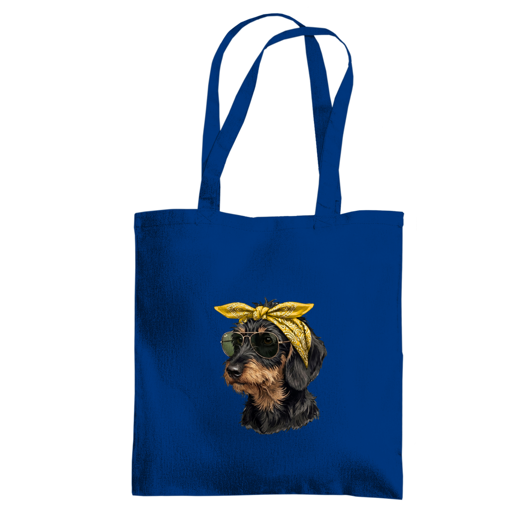 Baumwolle Tote Bag - Tragetasche mit Dackel Weenie Chic