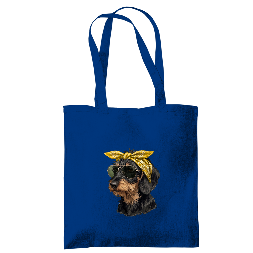 Baumwolle Tote Bag - Tragetasche mit Dackel Weenie Chic