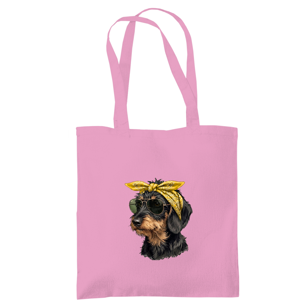 Baumwolle Tote Bag - Tragetasche mit Dackel Weenie Chic