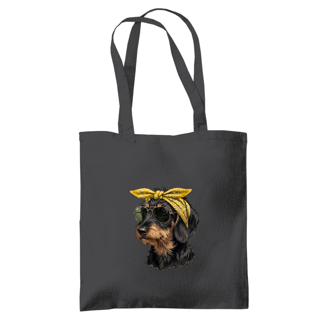 Baumwolle Tote Bag - Tragetasche mit Dackel Weenie Chic