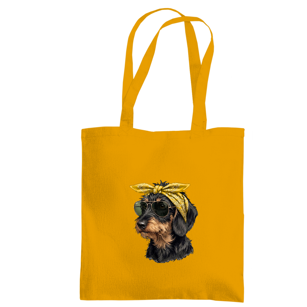 Baumwolle Tote Bag - Tragetasche mit Dackel Weenie Chic