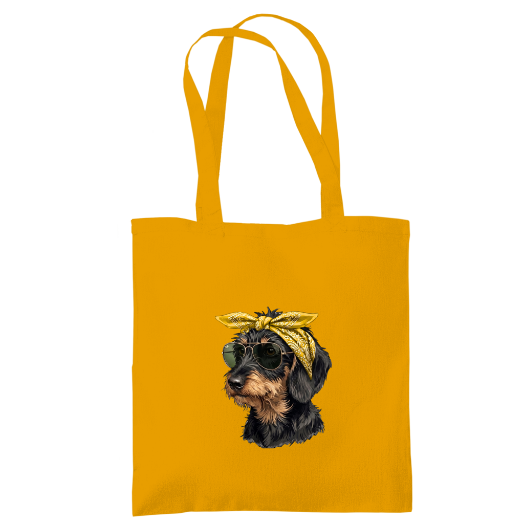 Baumwolle Tote Bag - Tragetasche mit Dackel Weenie Chic