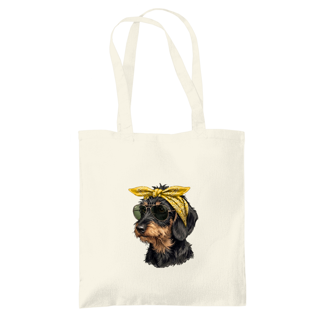 Baumwolle Tote Bag - Tragetasche mit Dackel Weenie Chic