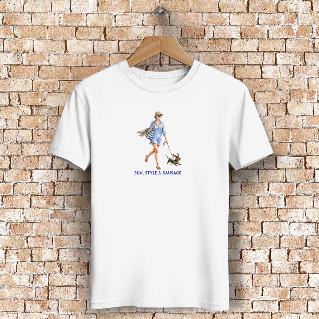 Damen Premium Bio T-Shirt – Sun, Style & Sausage