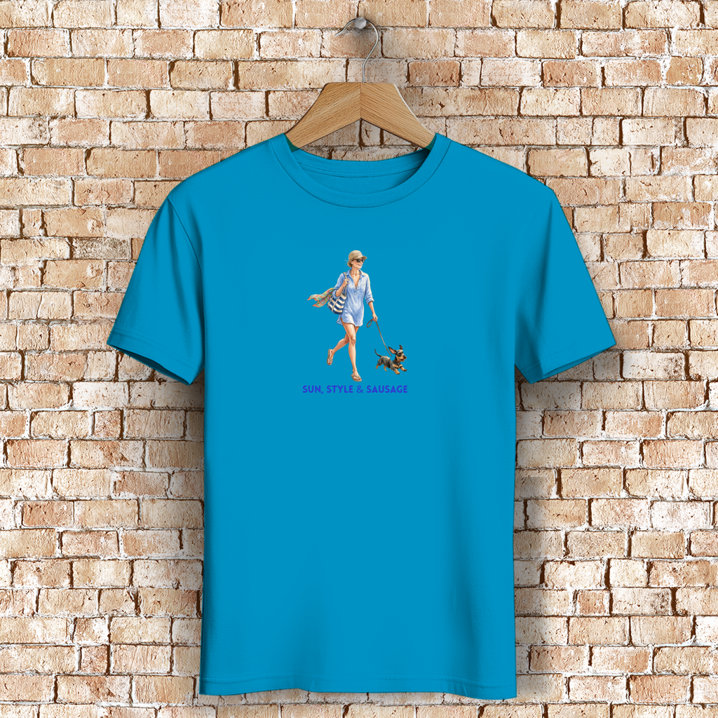 Damen Premium Bio T-Shirt – Sun, Style & Sausage