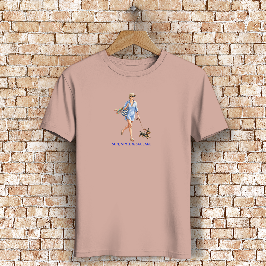 Damen Premium Bio T-Shirt – Sun, Style & Sausage