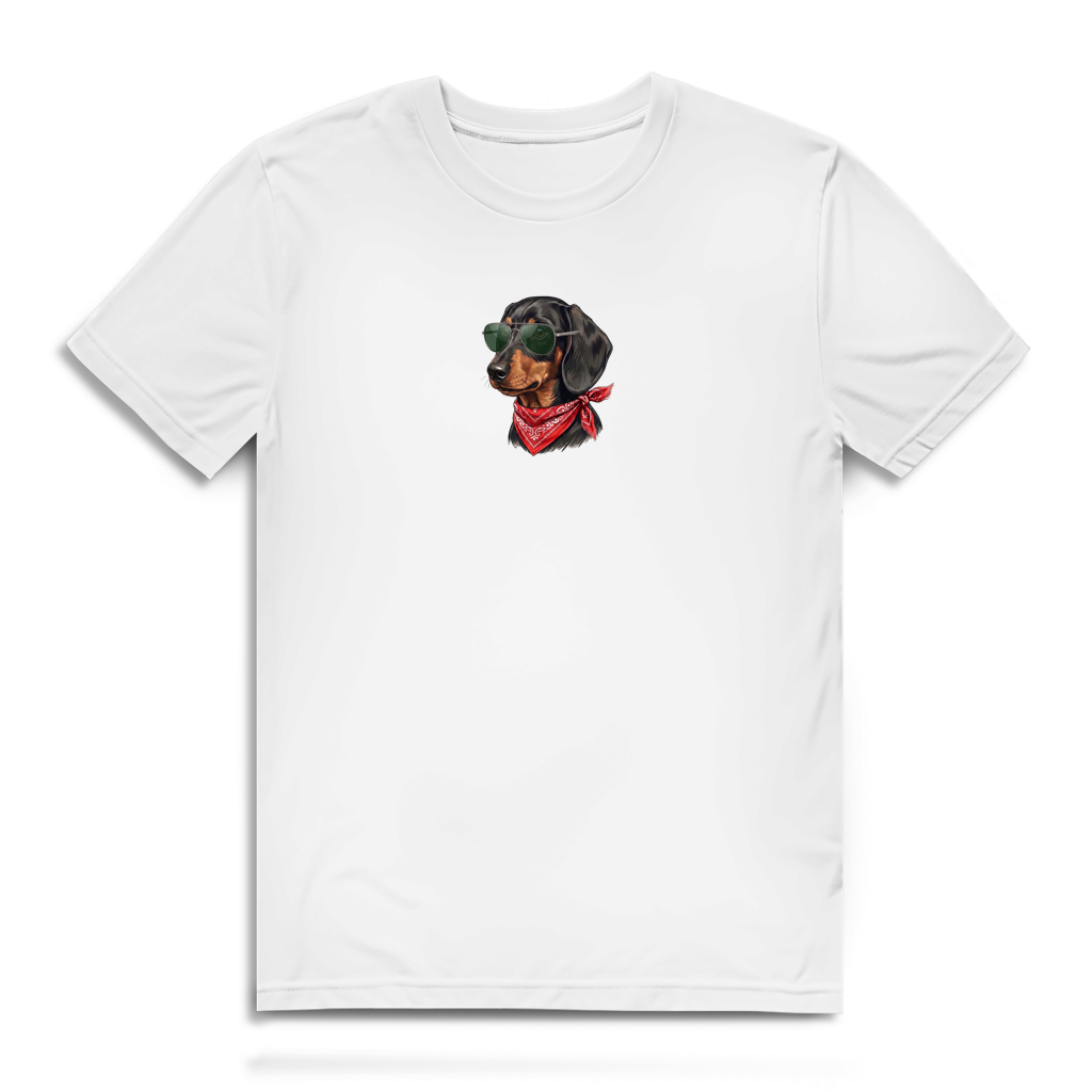 Herren Premium Bio T-Shirt – mit King Cool Dackel Motiv