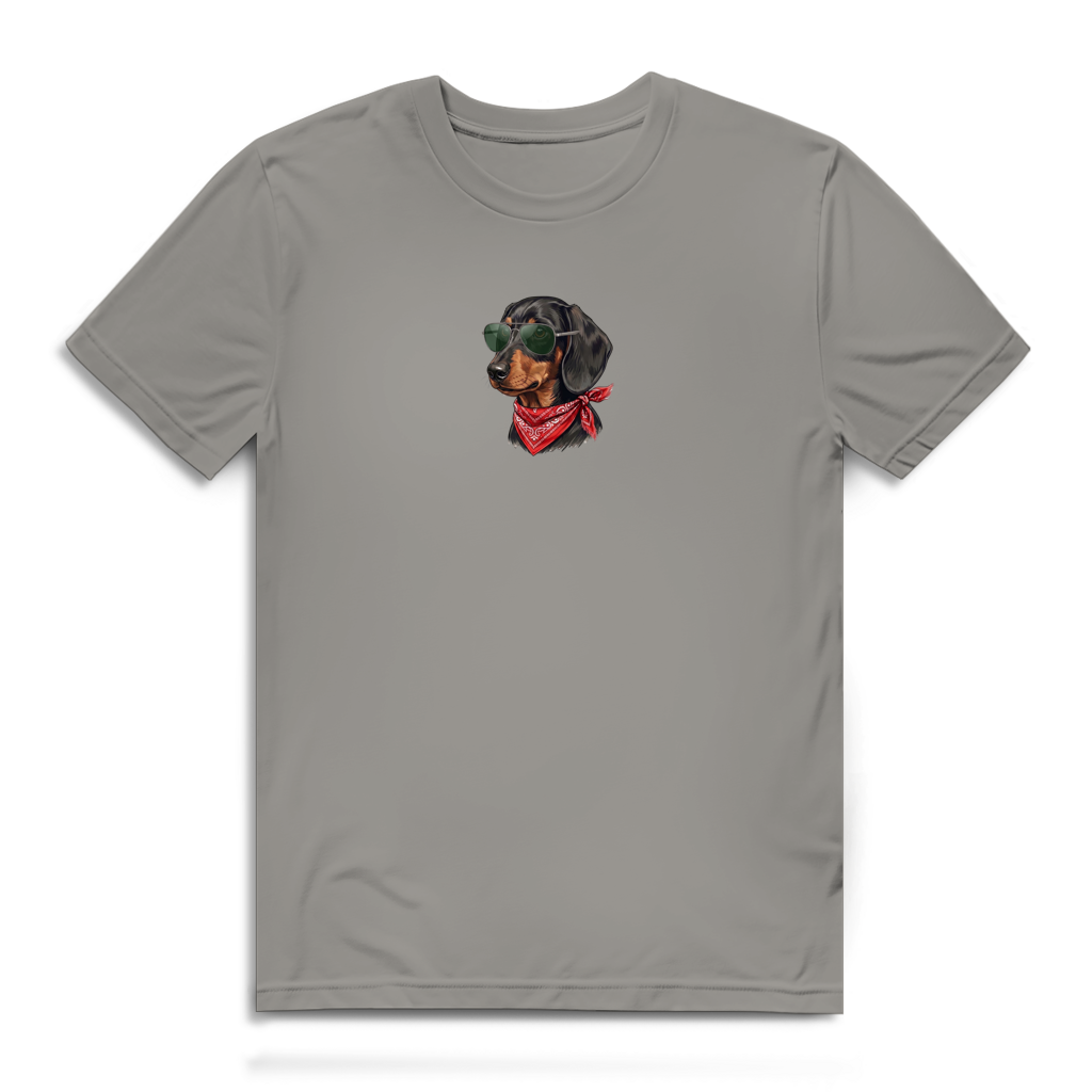Herren Premium Bio T-Shirt – mit King Cool Dackel Motiv