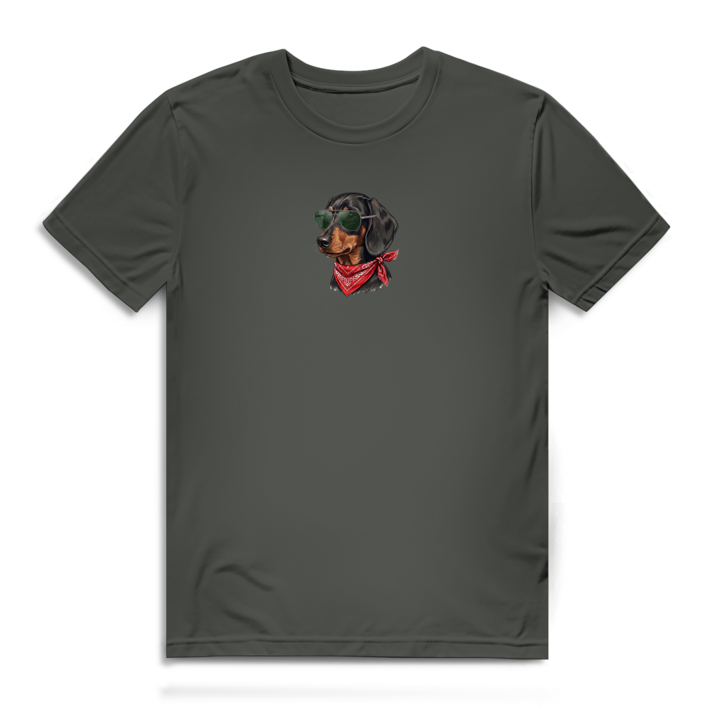 Herren Premium Bio T-Shirt – mit King Cool Dackel Motiv