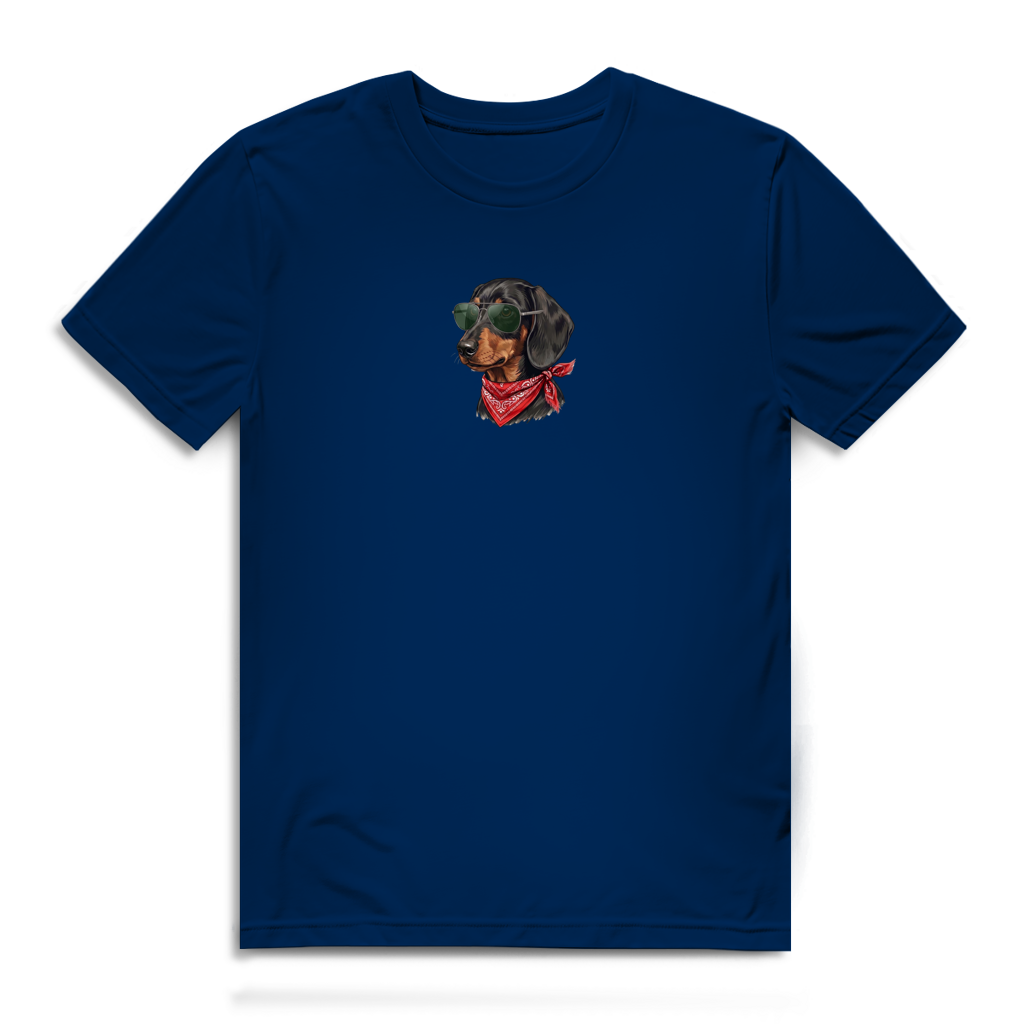 Herren Premium Bio T-Shirt – mit King Cool Dackel Motiv