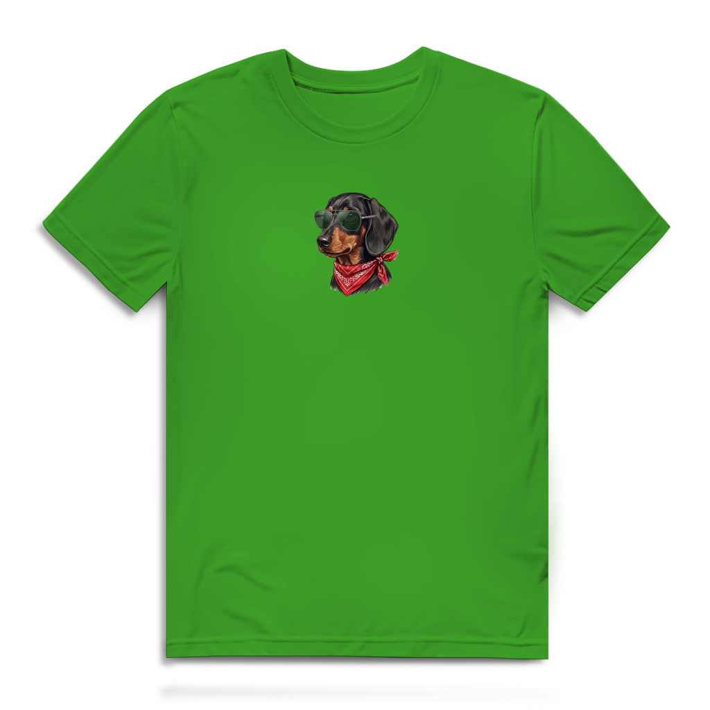 Herren Premium Bio T-Shirt – mit King Cool Dackel Motiv