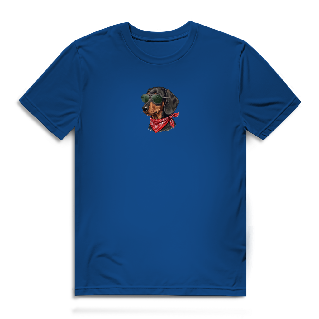 Herren Premium Bio T-Shirt – mit King Cool Dackel Motiv