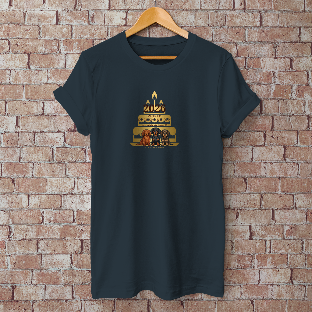 World Dachshund Day 2026 – Unisex T-Shirt | Kurzhaar, Rauhhaar & Langhaar